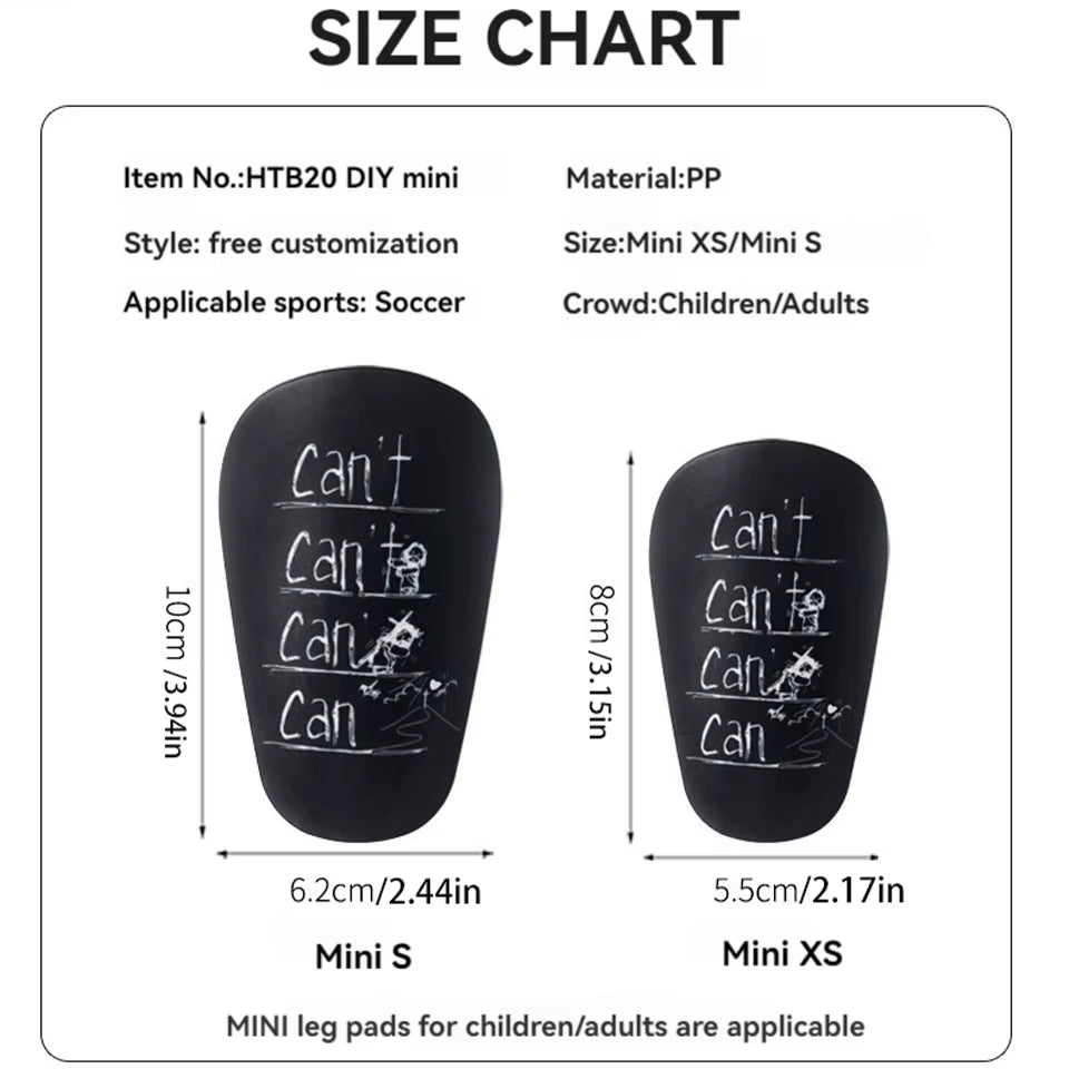 מגני עצם קטנים לכדורגל בכמה ציורים וצבעים 