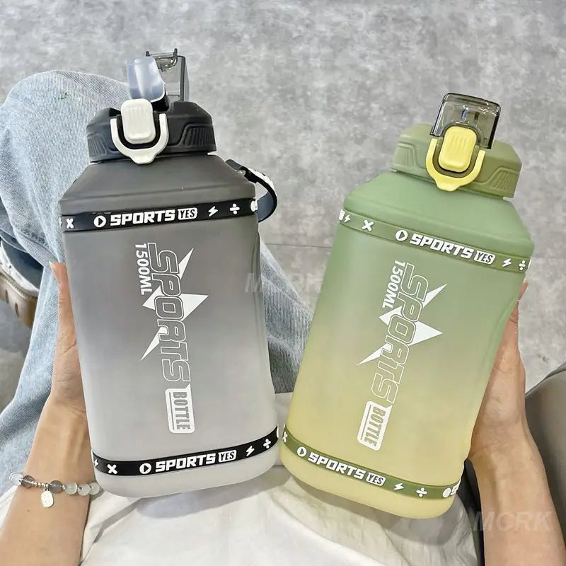 קבוק מים ספורט כושר נייד 1.5 ליטר סיליקון